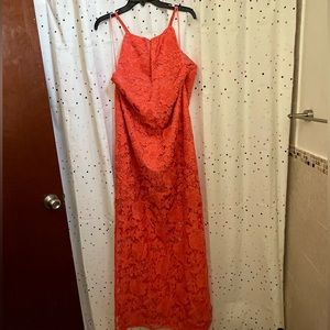 Trina Turk Dress size10 Coral Pull on Tie Back